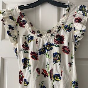 Ulla Johnson cotton floral dress.  Pockets.